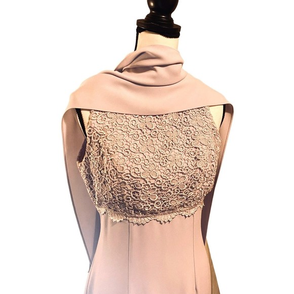 Vintage Celine New York Lilac Long Formal Evening Gown Dress Junior Sz 7/8 Lined - Picture 5 of 12